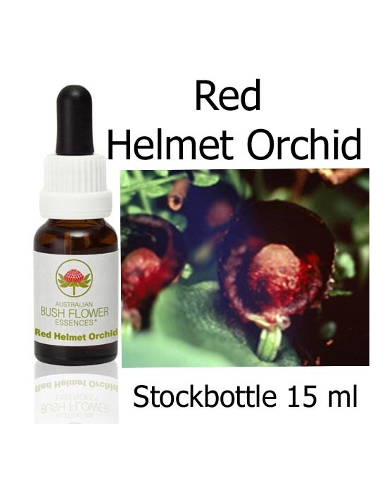 Australische Buschblüten Red Helmet Orchid Australian Bush Flower Essences Stockbottles