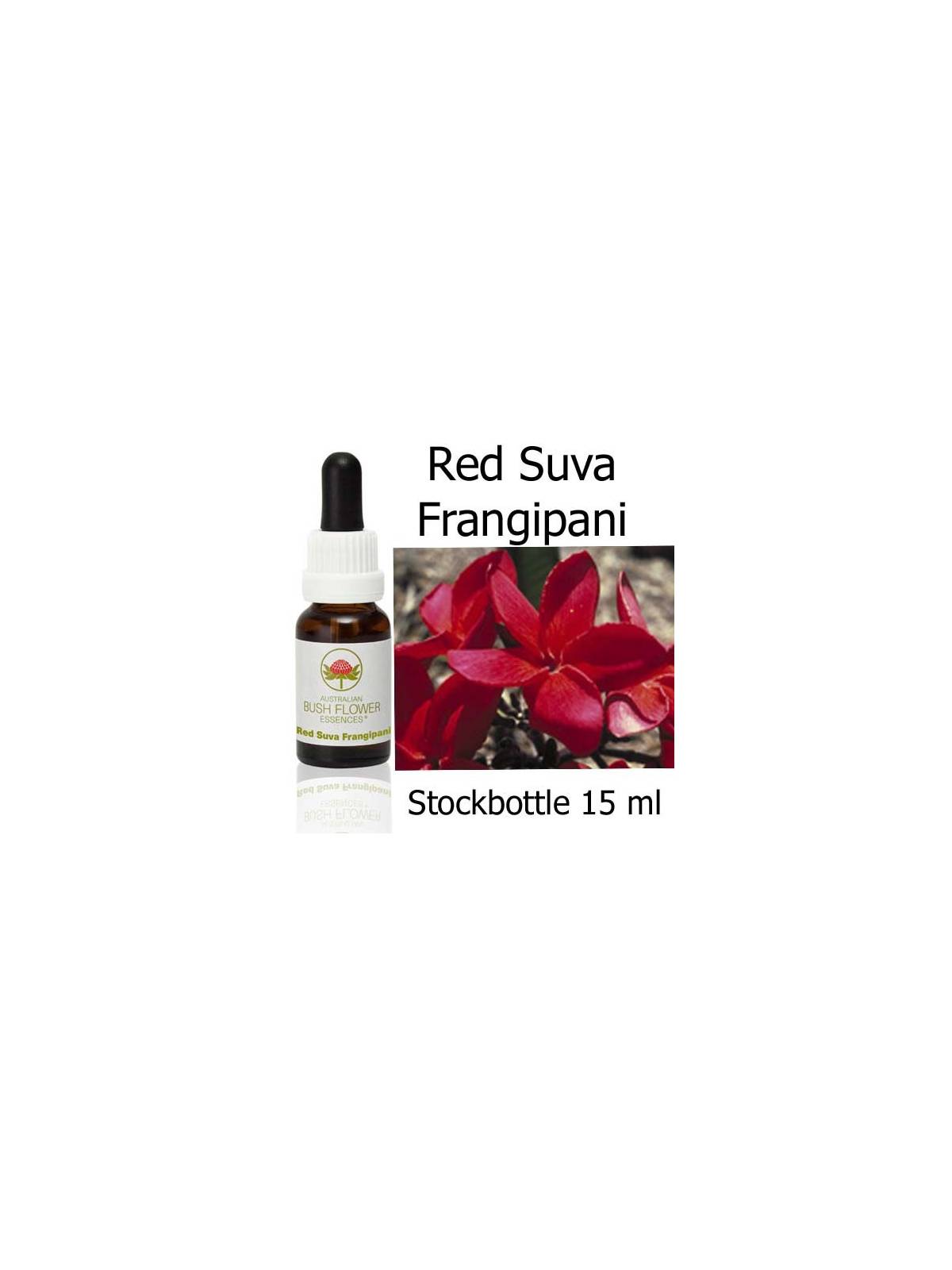 Red Suva Frangipani Australian Bush Flower Essences stockbottles