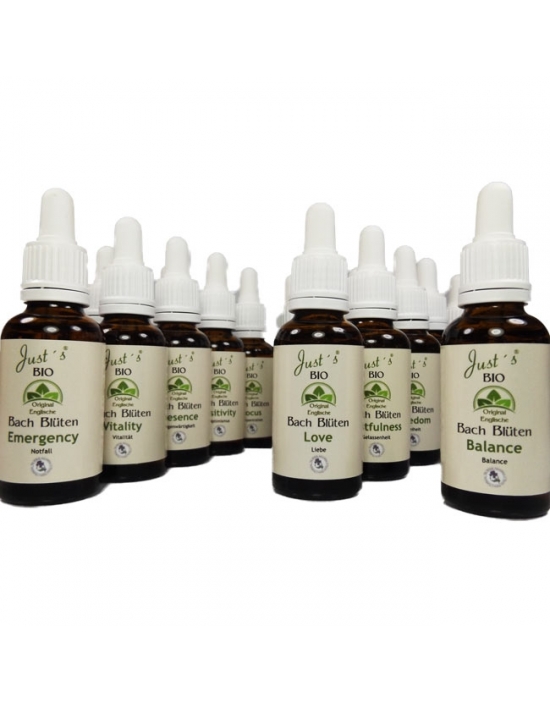 SET con 16 Just's Fiori di Bach essenze combinate