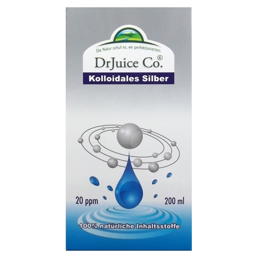 Packung Kolloidales Silber 200 ml von Dr. Juice Pharma