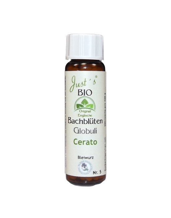 Globuli Cerato Nr. 5 original englische Bio Bachblüten alkoholfrei Bleiwurz