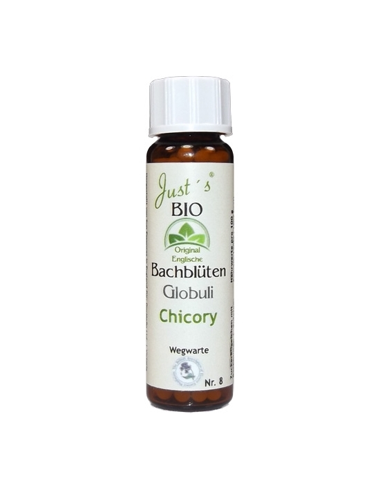 Globuli Chicory Nr. 8 original englische Bio Bachblüten alkoholfrei Wegwarte