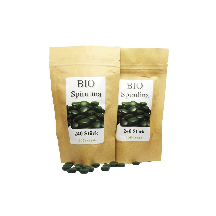 Bio Spirulina platensis 2 x 240 Presslinge / Tabletten