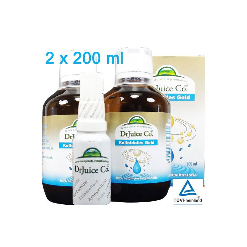 Kolloidales Gold 2 x 200 ml Dr. Juice Pharma