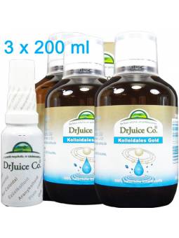 Kolloidales Gold 3 x 200 ml Dr. Juice Pharma
