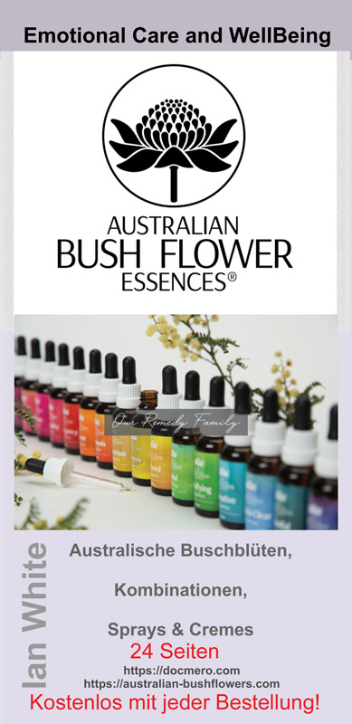 kostenlose 24 seitige Broschüre über die Australischen Buschblüten von Ian White