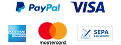Zahlung mit Kreditkarte oder PayPal